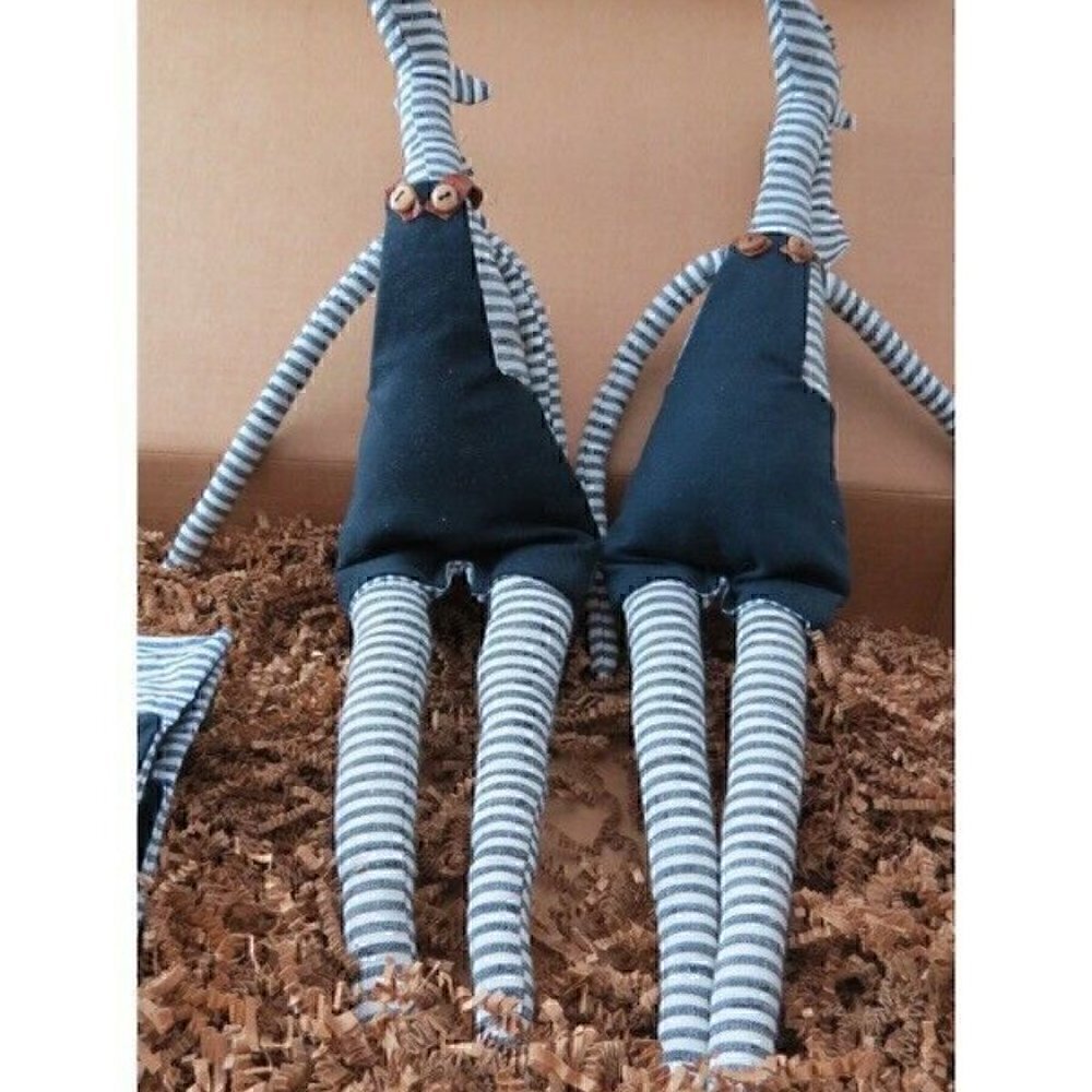 New Ieva Fray Handmade (2) Giraffe Zebra Doll Toy